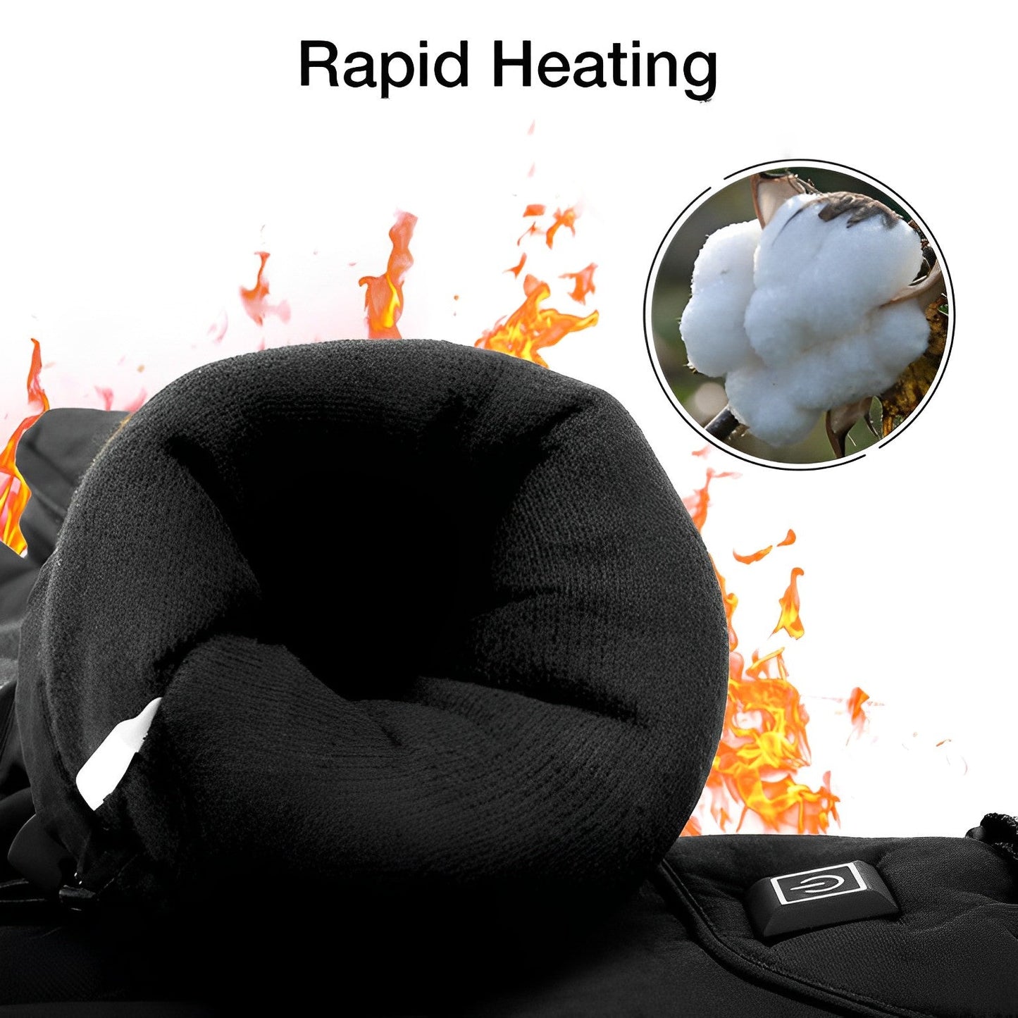 USB Heated Gloves with Three Heat Levels and 8-Hour Run Time, Water-Resistant Palm
