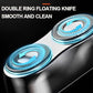 Dual Rotary Head Shaver with Wet and Dry Operation and Floating Blade System