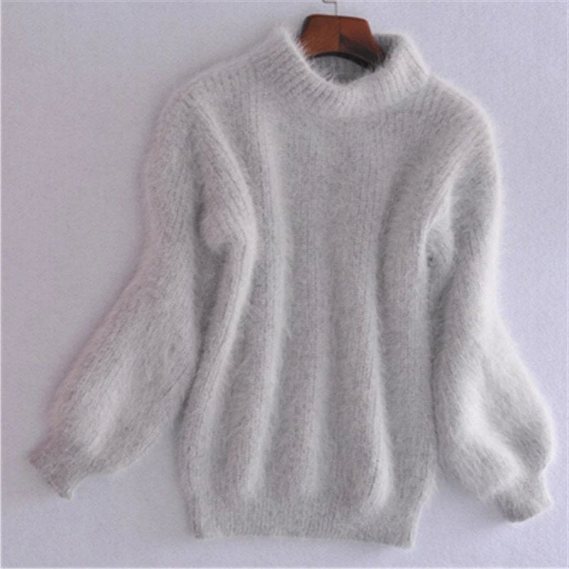 Loose Knit Sweater with Hip Length Cut and Soft Fabric, Vintage Inspired