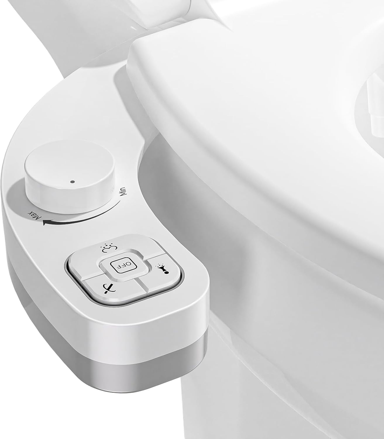 Bidet Attachment with Dual Nozzles and Adjustable Water Pressure for Standard Toilets