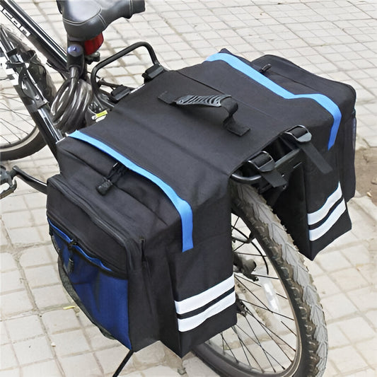 Double Pannier Bike Bag with Rear Rack Mounting and 20L Storage