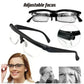 Variable Focus Glasses with Dial Adjustment and Polycarbonate Lenses, +1 to +4 Diopters