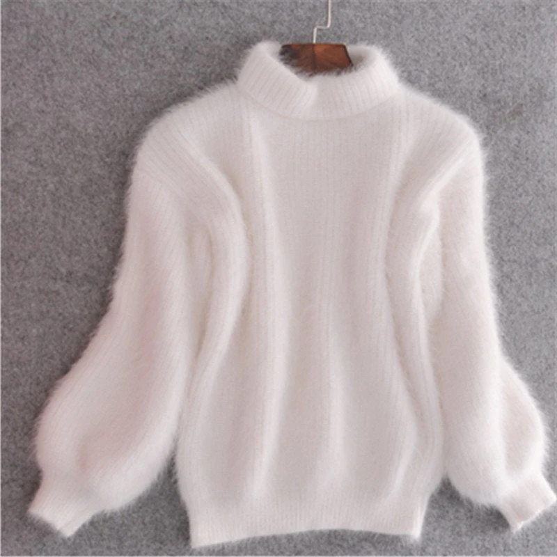 Loose Knit Sweater with Hip Length Cut and Soft Fabric, Vintage Inspired