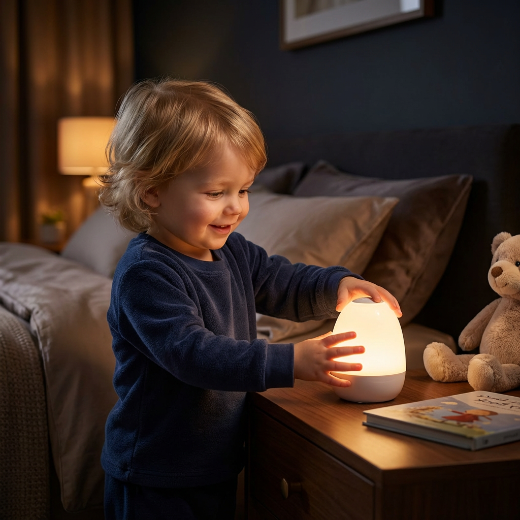 Touch Control LED Night Light with Adjustable Brightness and Silicone Design