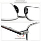 Folding Reading Glasses with 90° Spring Hinge and Stainless Steel Frame, Ultra Compact
