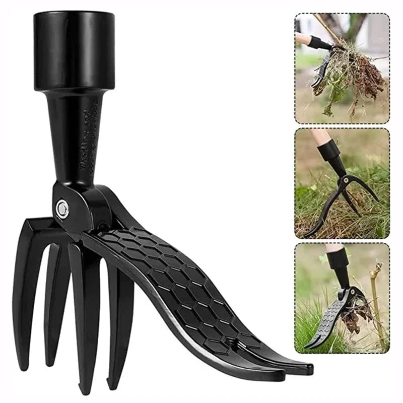 Standing Weed Puller with Barbed Claw Extraction and Detachable Design