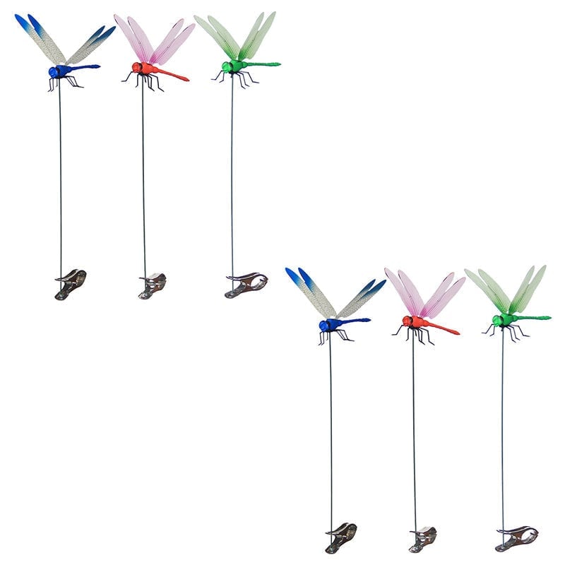 Realistic Dragonfly Clip with Metal Fastener and 3D Printed Wings for Insect Deterrent