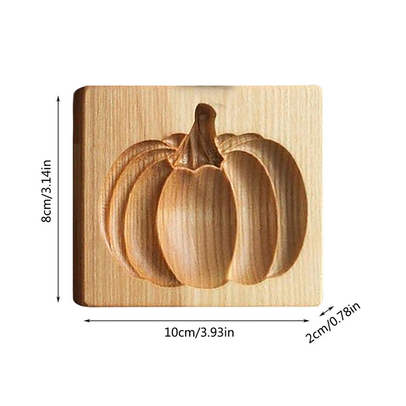 Wooden Cookie Cutter with Seven Seasonal Designs and Press-Lift Mold