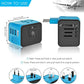 Universal All-in-One Travel Power Adapter for Worldwide Charging