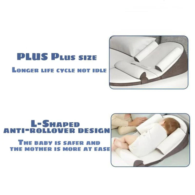 Infant Wedge Pillow with Memory Foam and Removable Waterproof Cover, Breathable  Fabric