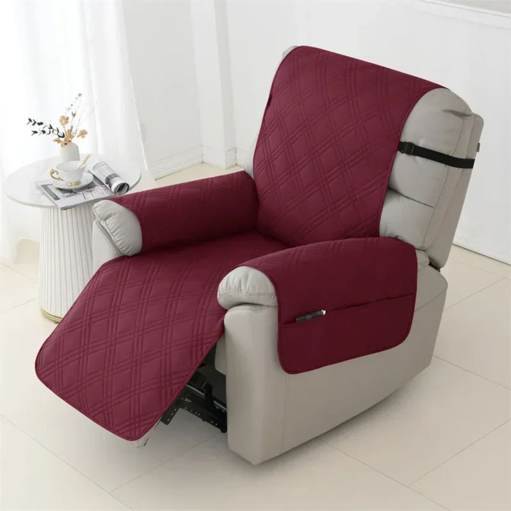 Quilted Chair Cover with Liquid-Repellent Fabric and Pet-Resistant Stitching