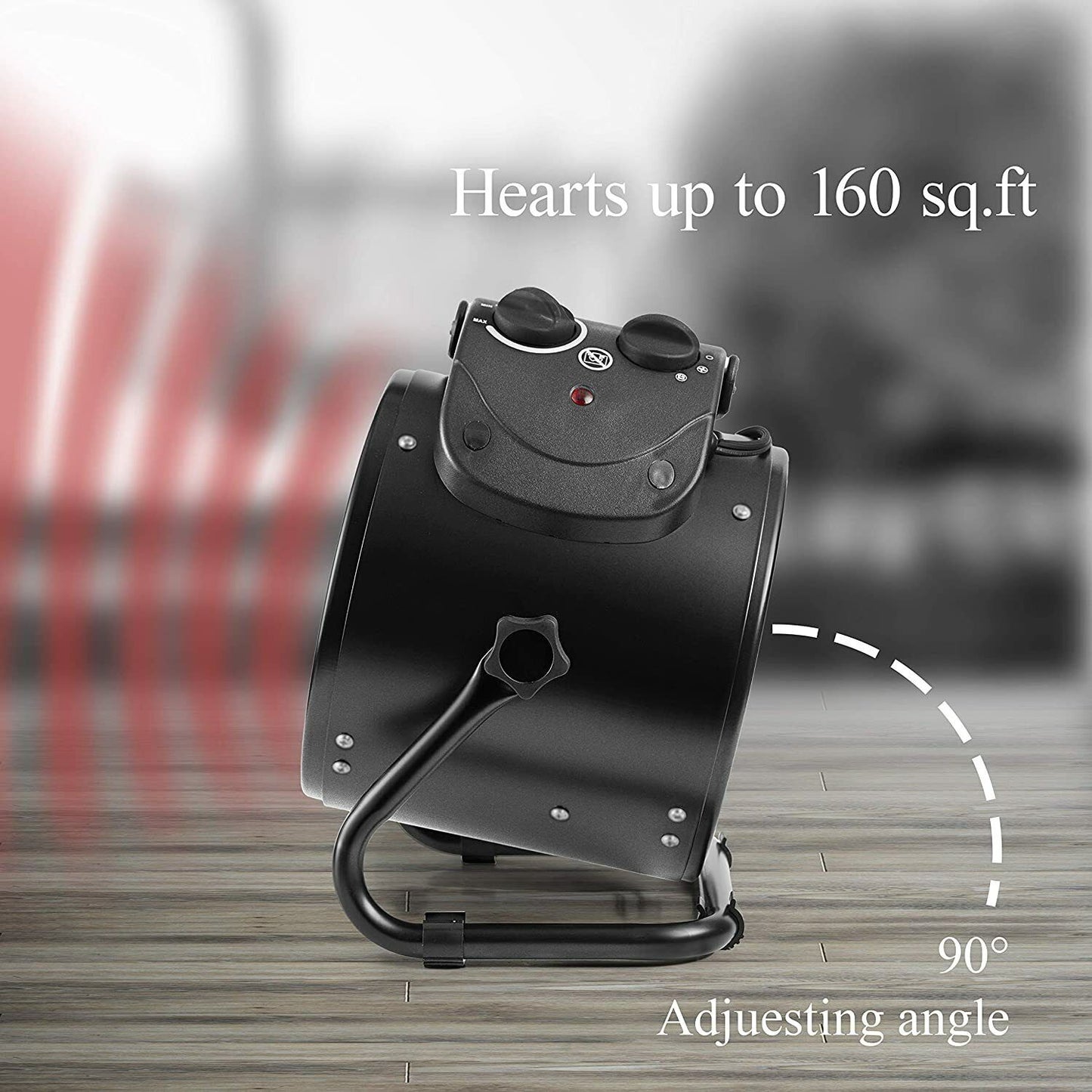 Space Heater for Greenhouse with Splash Resistance and Analog Thermostat, 1500W