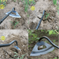 Steel Garden Hoe with Sharp Cutting Edges and Non-Slip Handle, Extension Rod Compatible