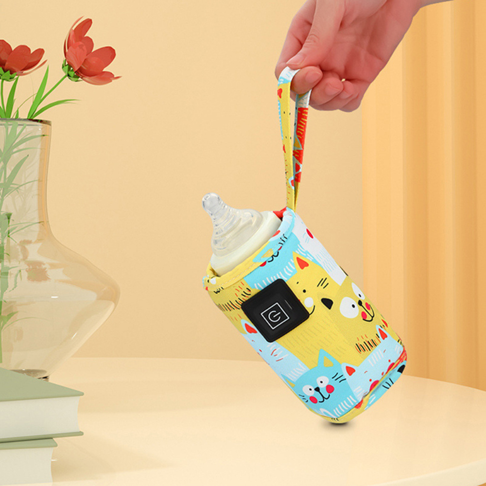 Travel Bottle Warmer with Adjustable Temperature and Universal Bottle Fit