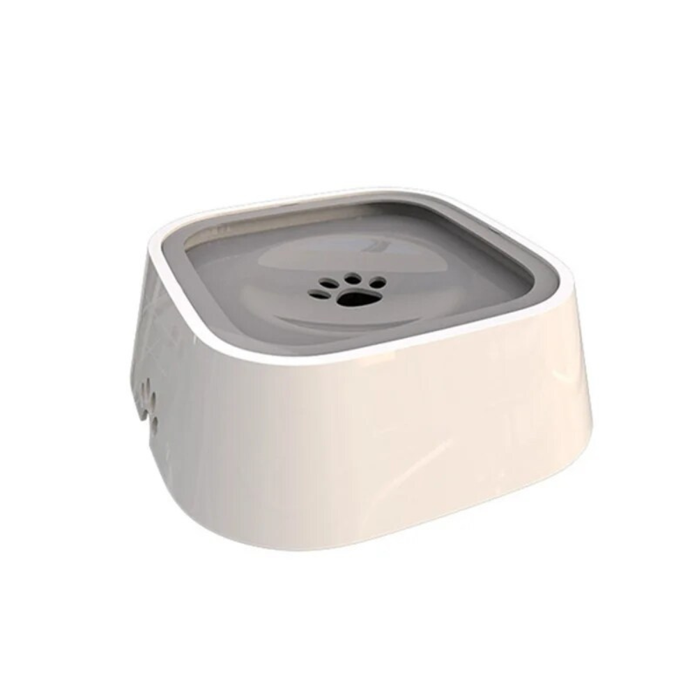 Dog Water Bowl with Floating Disk Control and Non-Slip Base, 1.5 Liter