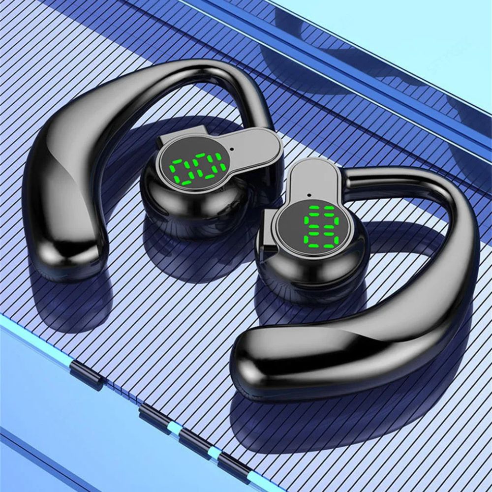 Open Ear Headphones with Air Conduction and Touch Control, 20-Hour Battery
