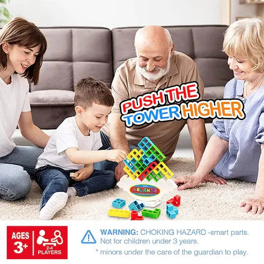 Math Stack Toy Magnetic Stacking Toy with 24 Interlocking Geometric Blocks and Base,