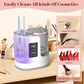 Automatic Makeup Brush Cleaner with High Speed Spinning and Multiple Silicone Collars
