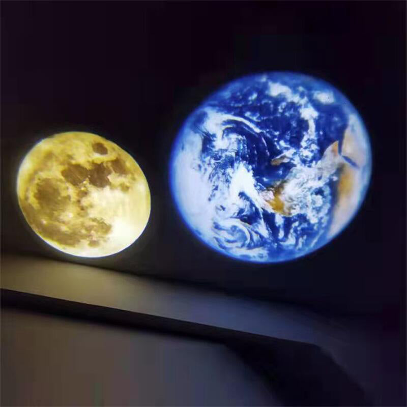 Celestial Projection Lamp with Dual Moon and Earth Films