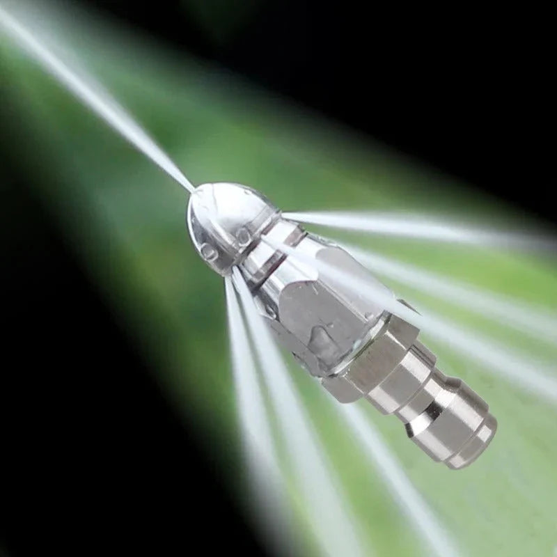 High Pressure Sewer Cleaning Nozzle with Stainless Steel Pointed Tip and Angled Spray Jets