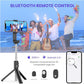 Wireless Selfie Stick with Fill Light and Tripod Base, 43.3 Inch Extension