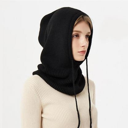 Cashmere Hooded Hat with Adjustable Drawstring and Packable Lightweight Design