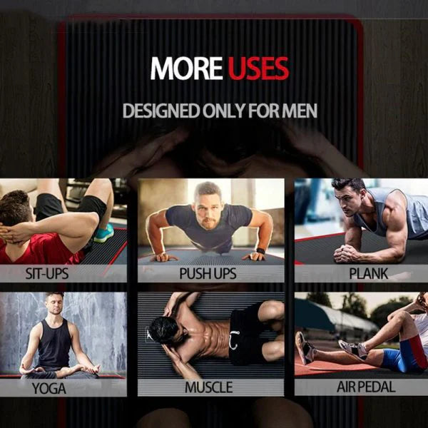 Men’s High Density Non Slip Fitness Mat for Home and Gym