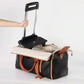 Foldable Carry On Travel Bag with Garment Hanging Zone and Rolling Wheels