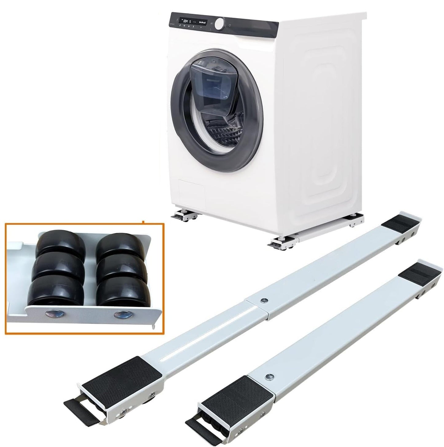 Appliance Moving Dolly with Dual Brake Locks and Vibration Pads, 661lb Capacity