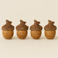 Resin Acorn Sculpture 5 Inches Tall with Textured Surface Detail and Neutral Finish