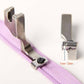 Invisible Zipper Presser Foot with Adjustable Width and Grooved Guides for #3-5 Zippers