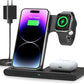 3 in 1 Wireless Charger Stand for iPhone, Apple Watch and AirPods Fast Charging Dock