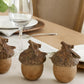 Resin Acorn Sculpture 5 Inches Tall with Textured Surface Detail and Neutral Finish