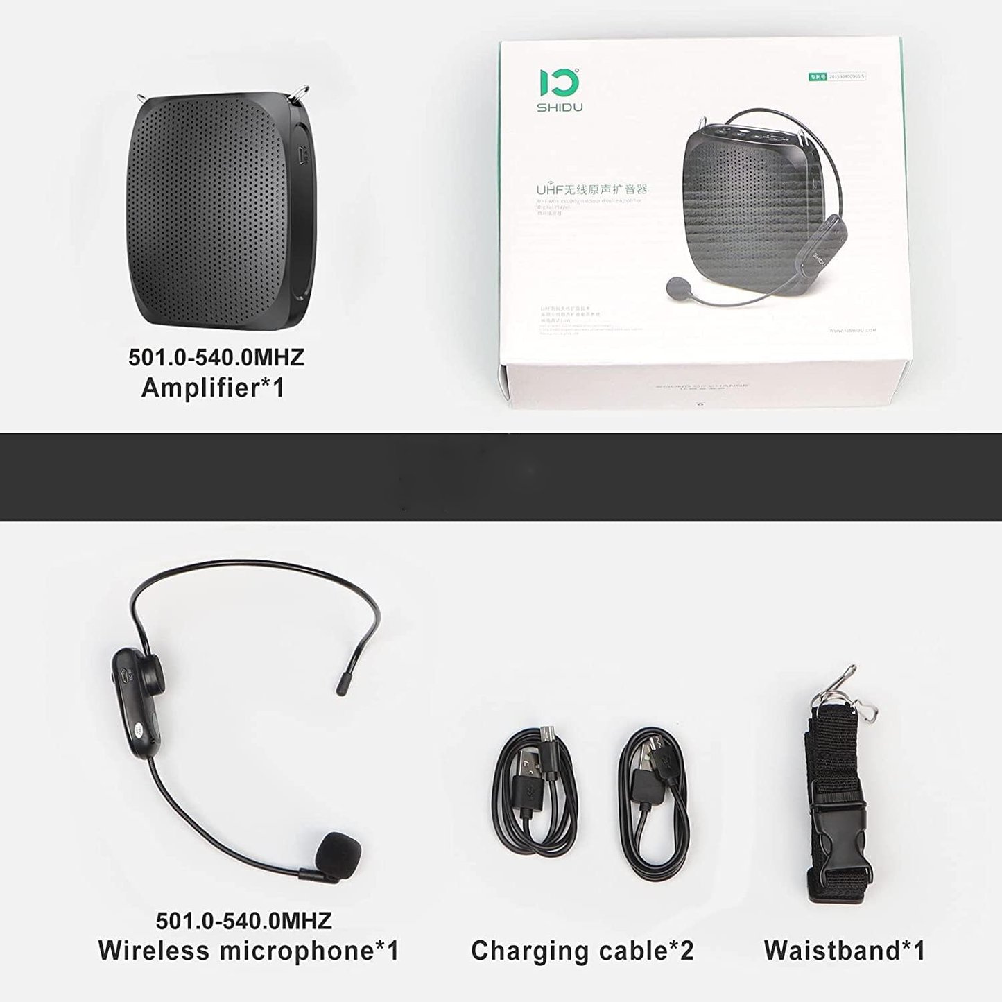 Wearable Voice Amplifier with Gooseneck Microphone and Noise Reduction, 10W Speaker
