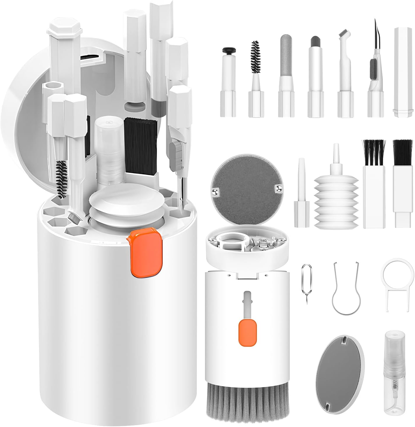 Keyboard and Earbud Cleaning Kit with 20 Tools and Air Blower, Storage Case