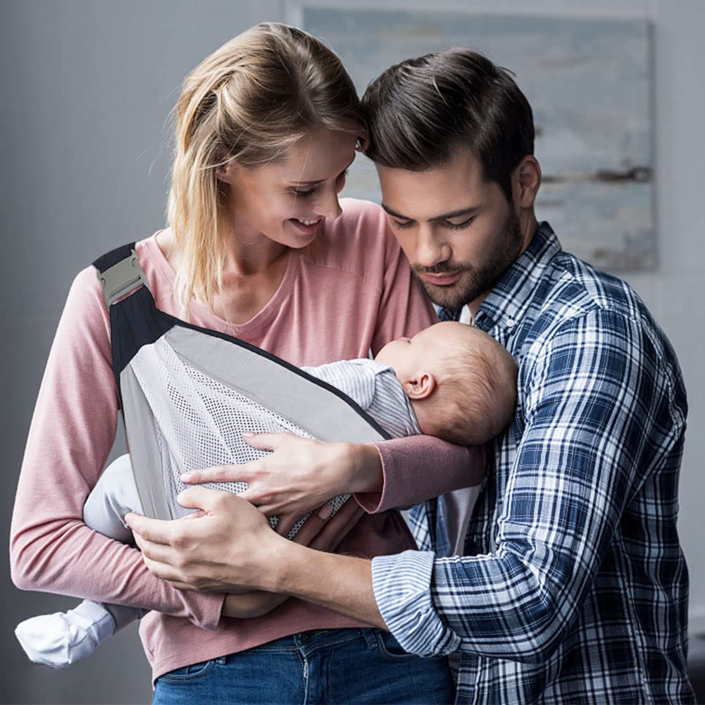 Adjustable Baby Carrier Wrap with Mesh Airflow and Padded Straps, Multiple Positions