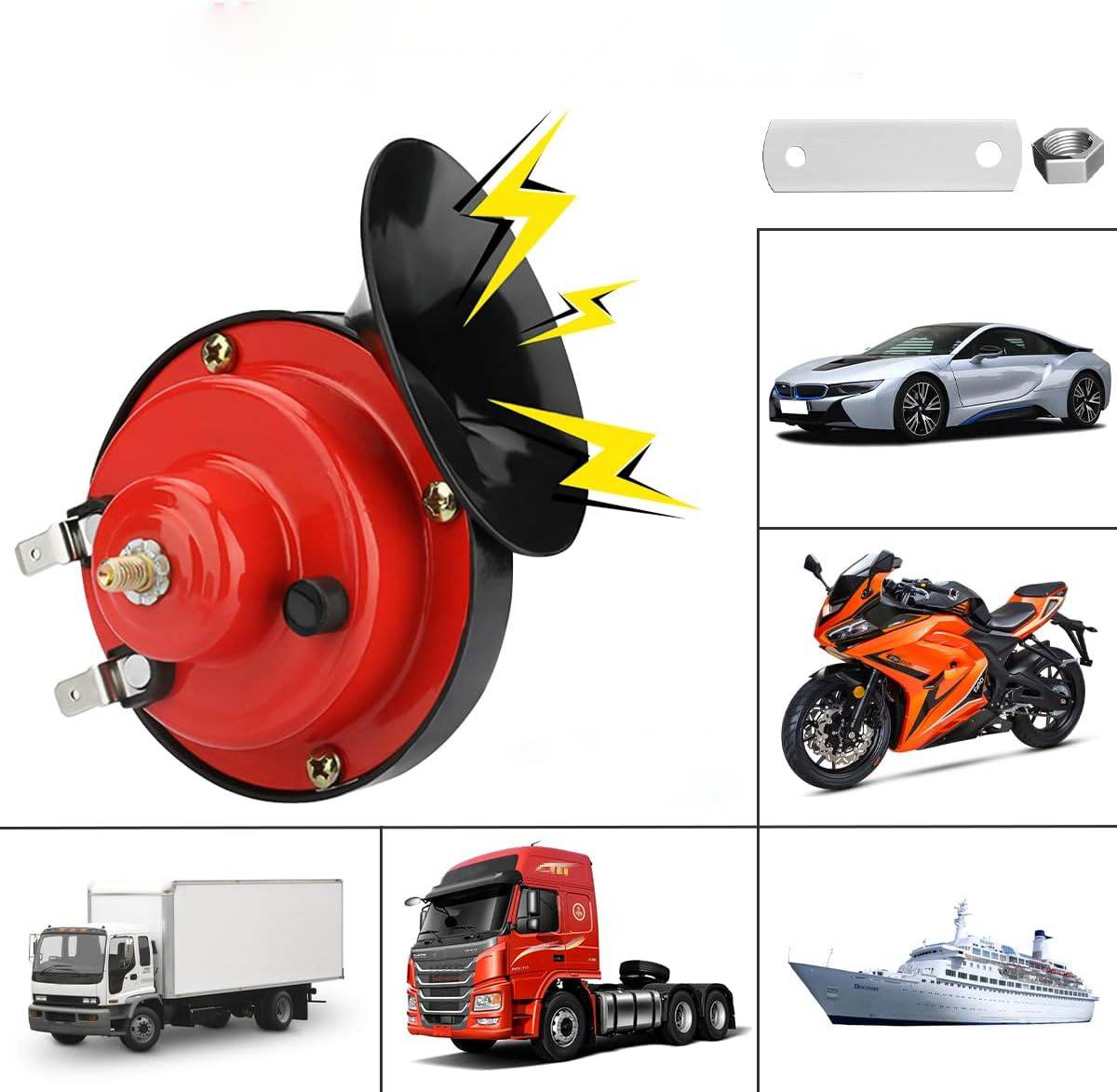 300DB Dual Tone Air Horn with Waterproof Design and Universal 12V Mount