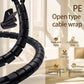 Expandable Coil Cable Sleeve with Spring Loaded Tool and Heat Resistant Material, 2 Meters