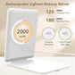 Portable Makeup Mirror with Dual Magnification and Adjustable LED Light, 7x5 Inch