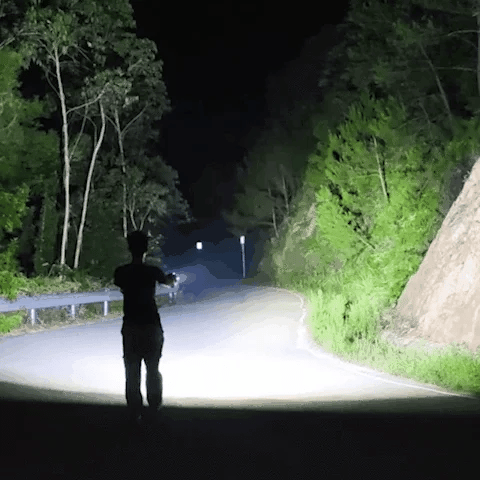 Rechargeable Tactical Flashlight with 12000 Lumens and Adjustable Beam, IPX8 Rated