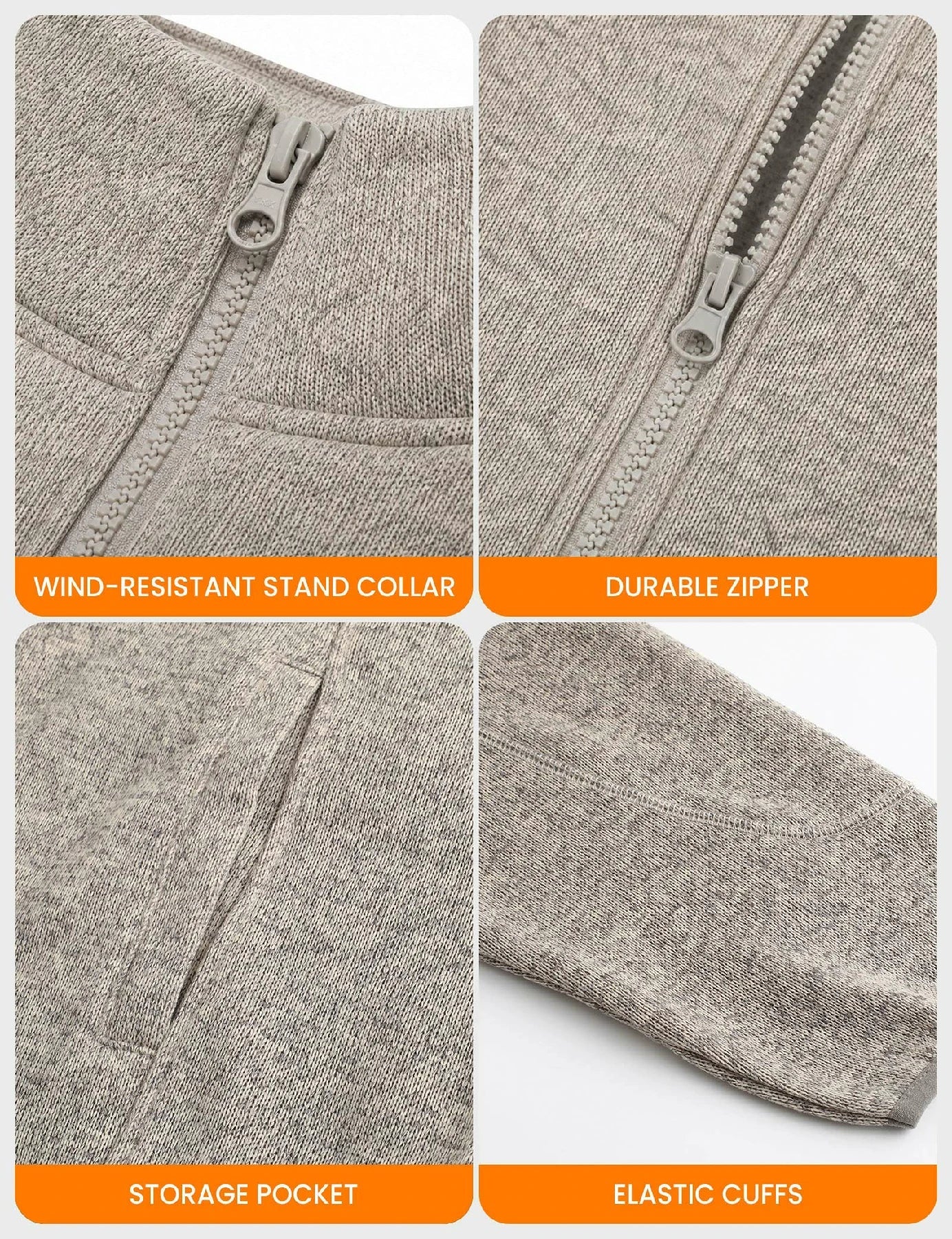 Heated Fleece Jacket with Five Carbon Fiber Zones and Power Bank Compatibility