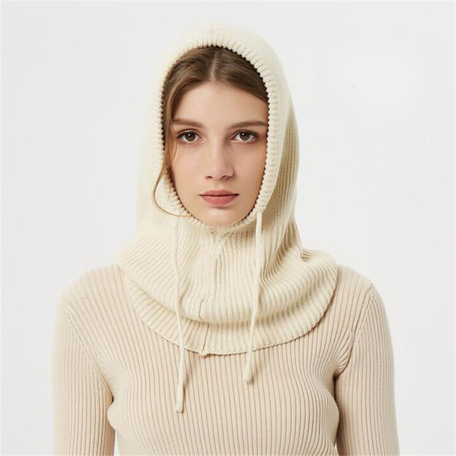 Cashmere Hooded Hat with Adjustable Drawstring and Packable Lightweight Design