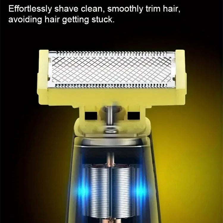 Men's Electric Shaver and Trimmer, Rechargeable Wet and Dry Grooming Kit