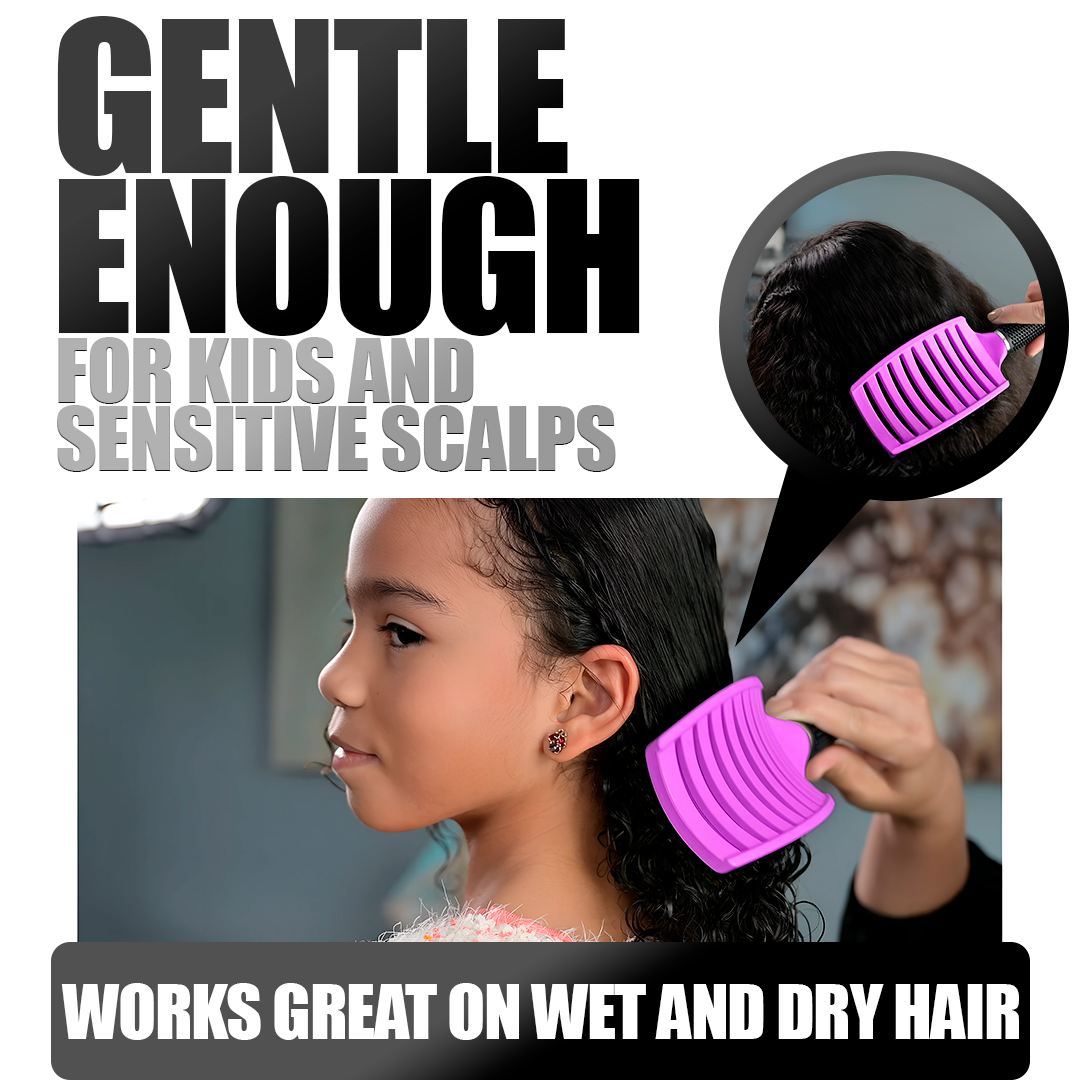 Detangler Brush with Flexible Bristles for All Hair Types
