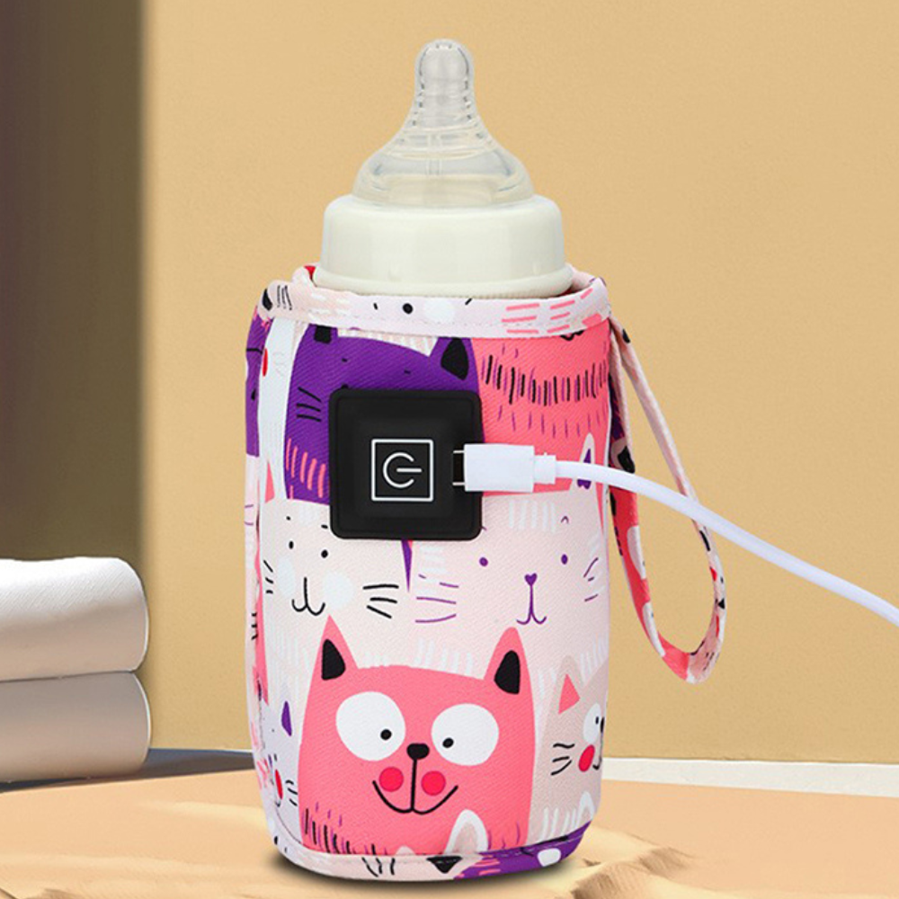 Travel Bottle Warmer with Adjustable Temperature and Universal Bottle Fit