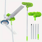 Extendable Ceiling Fan Duster with Bendable Microfiber Head and Aluminum Pole