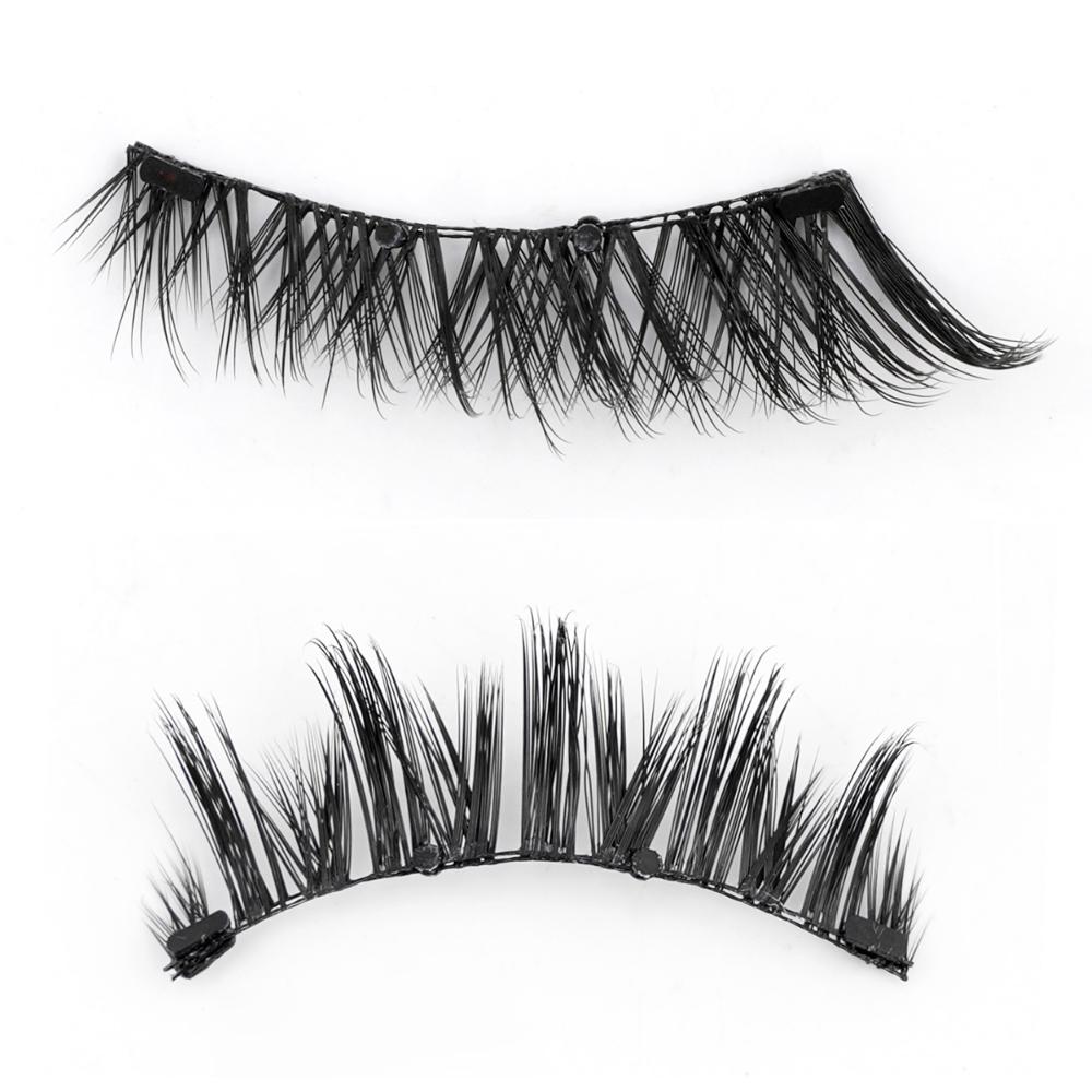 Magnetic Eyelashes with 3D Fiber Design and Precision Applicator Tool