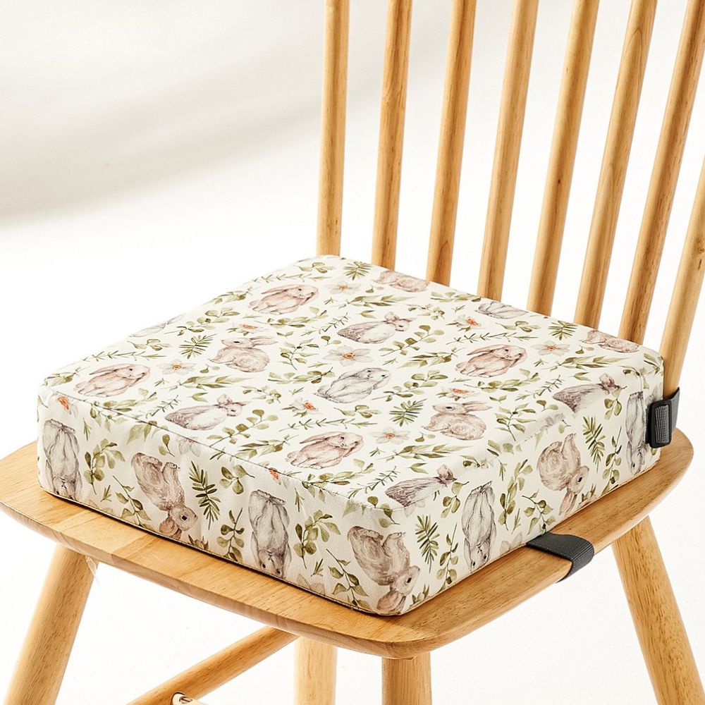 Travel Booster Seat with Adjustable Height and Foldable Design for Dining, Washable Cover