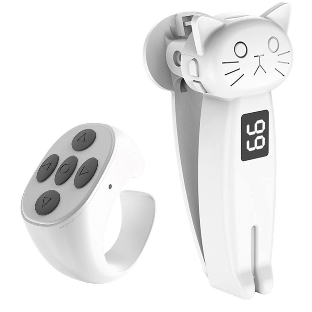 Wireless Page Turner Remote with Finger Ring Attachment and Camera Shutter