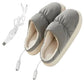 Heated Slippers with USB Power Connection and Non-Slip Base, One Size